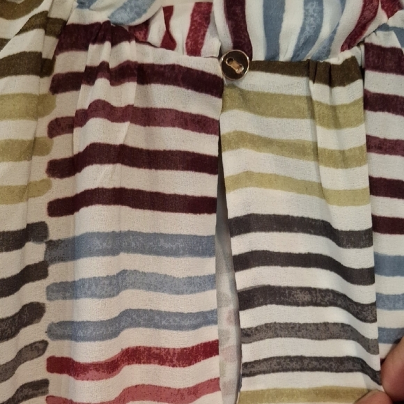 LOFT Striped Dress with Multicolor Hues - Picture 6 of 7